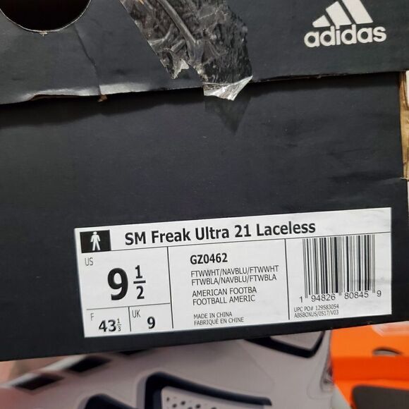 Adidas Freak Ultra 21 Mens Sz 9.5 Laceless Football Cleats Blue/white GZ0462 - Picture 7 of 13